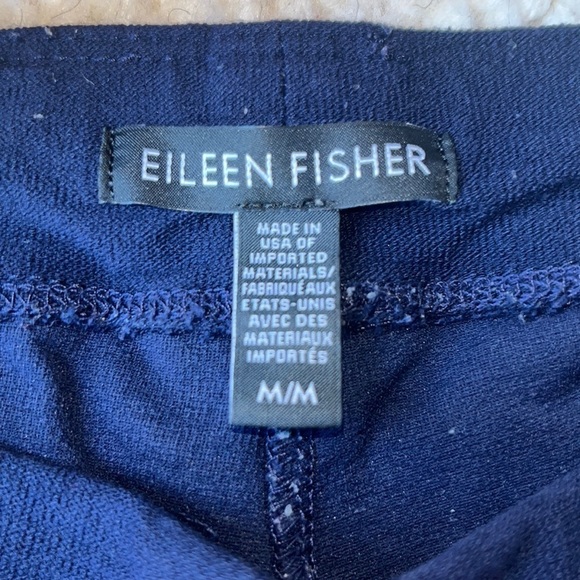 Eileen Fisher Washable Stretch Crepe Slim Cropped Ankle Pant Midnight Blue M - Picture 8 of 9